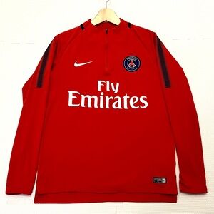 Nike PSG Red 1/4 Zip Drill Top Size M